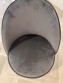 Eichholtz | Eetkamerstoel Dark Grey Velvet Cooper | Set van 2 stoelen