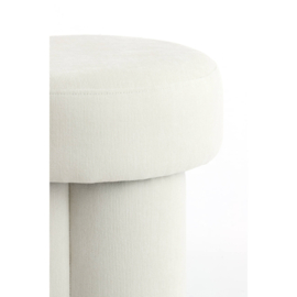 Poef Ø42x43 cm CURTEA crème