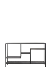 Side table 141x37x81 cm YVANA mat zwart