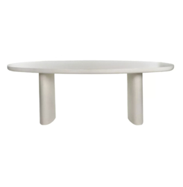 PIASTRO - tafel - kalkpleister - L 220 x W 100 x H 76 cm - gebroken wit