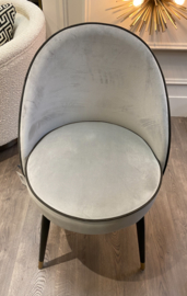 Eichholtz - Eetkamerstoel Grey Velvet Cooper | Set van 2 stoelen