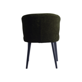 Fiori Green dining chair black wooden legs