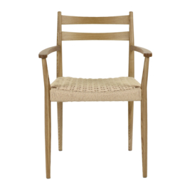 MINOU - stoel - essenhout / papier - L 51,5 x W 57 x H 80 cm - naturel