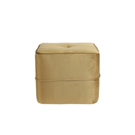 Poef 40x40x35 cm KIKI velvet karamel