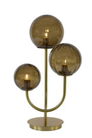 Tafellamp 3L 38x20x60 cm MAGDALA glas bruin+goud