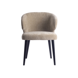 Fiori Cream dining chair black wooden legs