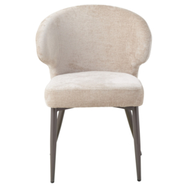 Ares Cream dining chair aphrodite 3 beige clay leg - PTMD Collection