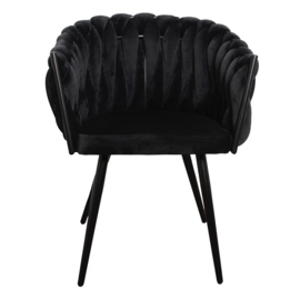 Wave Chair Velvet Black