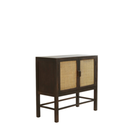Kast 88x40x84 cm NIPOS mango hout donker bruin