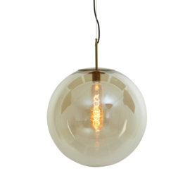 Hanglamp Ø48 cm MEDINA antiek brons+glas amber