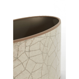 Kap ovaal recht smal 45-21-22 cm KASSEI beige