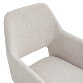 Eetkamerstoel Tess– Linnen Beige (set van 2)