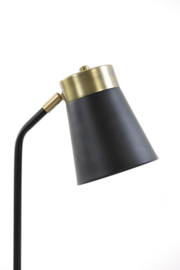 Bureaulamp 22x20x55 cm BRAJA mat zwart-antiek brons