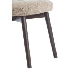 Eetkamerstoel 59x50x83 cm SINOSA bruin-crème+hout dnkr bruin