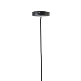 Hanglamp Ø23x18 cm MAYSON smoke glas-mat zwart