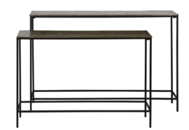 Side table S/2 max 119x25x80 cm HARTSVILLE d. bruin brons