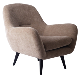 Donny Cream fauteuil black wooden legs