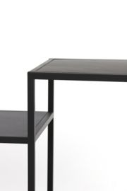 Side table 141x37x81 cm YVANA mat zwart
