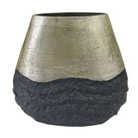 Zia Champagne alu pot bottom part black oval S