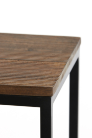 Zuil S/2 30x30x83+36x36x103 cm BRYSON hout bruin-zwart