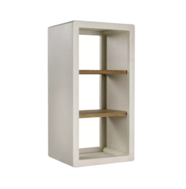 VERONA - rek 2 schappen - kalkpleister / acacia hout - L 45 x W 40 x H 90 cm - gebroken wit 40170-OWH-2