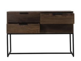 Side table 120x40x80 cm MEAVE hout donker bruin - Light & Living