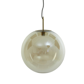 Hanglamp Ø48 cm MEDINA antiek brons+glas amber
