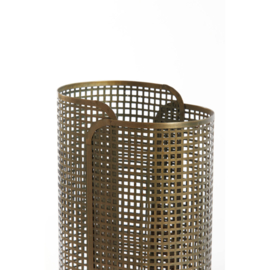 Wandlamp 20x16x38,5 cm MACI antiek brons+mat zwart