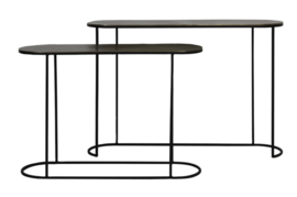 Side table S/2 max 118x28x80 cm BOCOV antiek brons-zwart