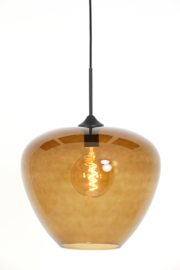 Hanglamp Ø40x34 cm MAYSON glas bruin-zwart