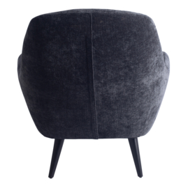 Donny Anthracite fauteuil black wooden legs