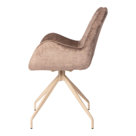 PTMD - Ubi Grey dining chair vogue 5 stone beige legs