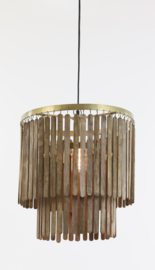 Hanglamp Ø45x43 cm GULAG hout donker bruin