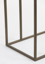 Bijzettafel 45x30x62 cm CHISA hout zwart-ant brons