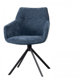 Eetkamerstoel Johnson Roterend Blauw - Lifestyle Homecollection