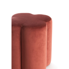 Poef 38x38x45 cm NALANI bordeaux