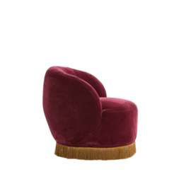 Stoel 81,5x76,5x76,5 cm GALATI velvet bordeaux+goud