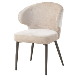 Ares Cream dining chair aphrodite 3 beige clay leg - PTMD Collection