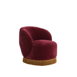 Stoel 81,5x76,5x76,5 cm GALATI velvet bordeaux+goud