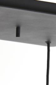 Hanglamp 10L 120x60x110 cm MAYSON mat zwart+glas bruin