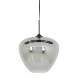 Hanglamp Ø40x34 cm MAYSON smoke glas-mat zwart