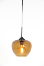 Hanglamp Ø23x18 cm MAYSON glas bruin-zwart