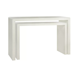 VERONA - console - kalkpleister - L 120 x W 40 x H 80 cm - gebroken wit