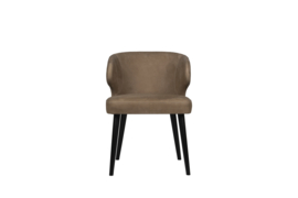 Fiori Taupe terra leather dining chair