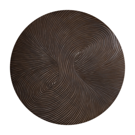 Wiktor Brown MDF round wallpanel swirl carved L