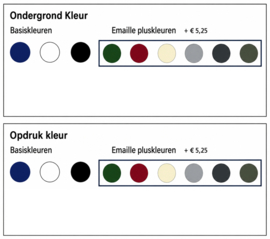 Emaille huisnummer met naam - Keuze uit 3 luxe formaten
