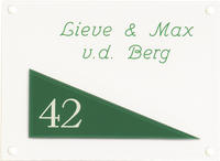 Gravoglas naamplaat art nr. 4009