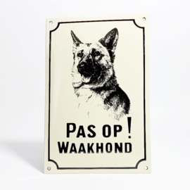 Emaille Herdershond waakhond