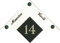 Gravoglas naamplaat art nr. 4109