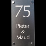 Aluminium naambord Artnr.bg-27 (6x12)